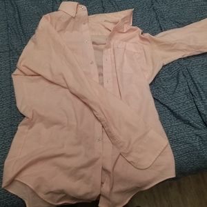 No name brand pink button down shirt